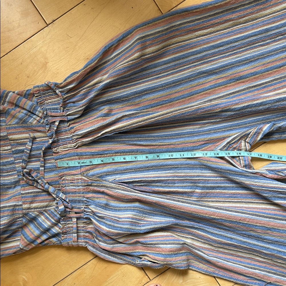 Free People Roaming Shores Striped Strapless Jumpsuit Size L - Picture 12 of 14